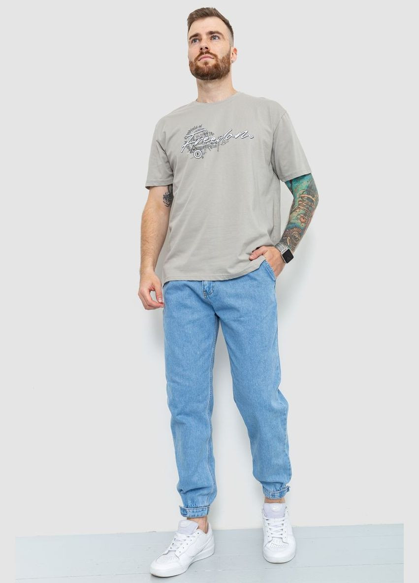 Оливковая футболка мужская батал 208r019 с длинным рукавом Ager