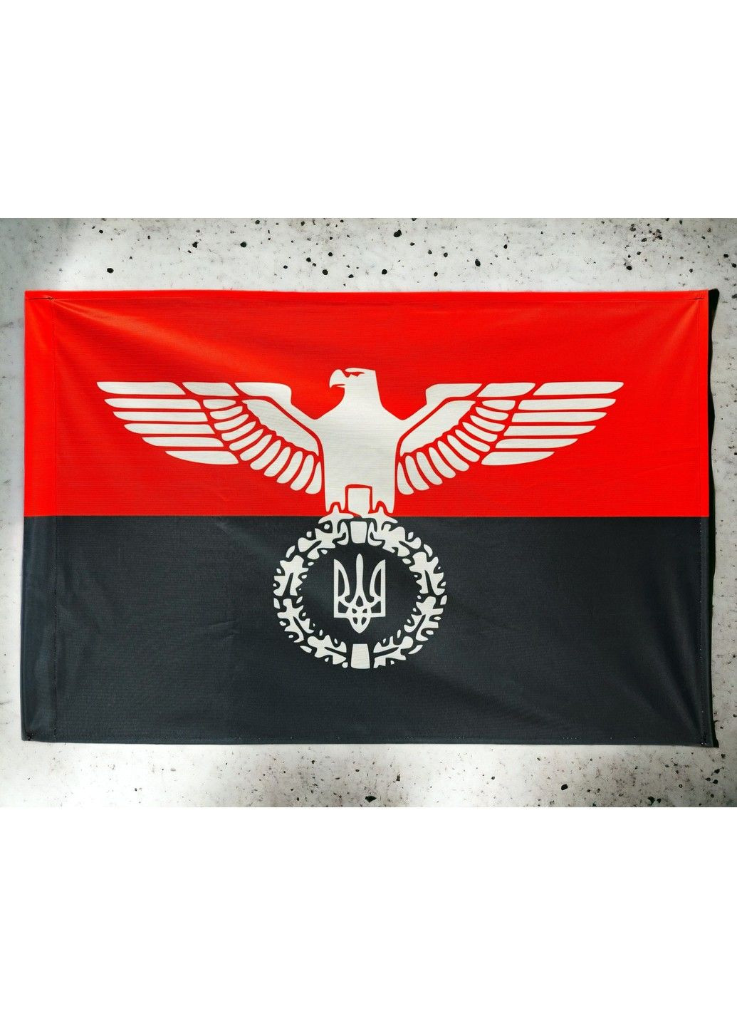 Прапор Орел з тризубом (червоно-чорний) 600х900 мм No Brand (294613326)