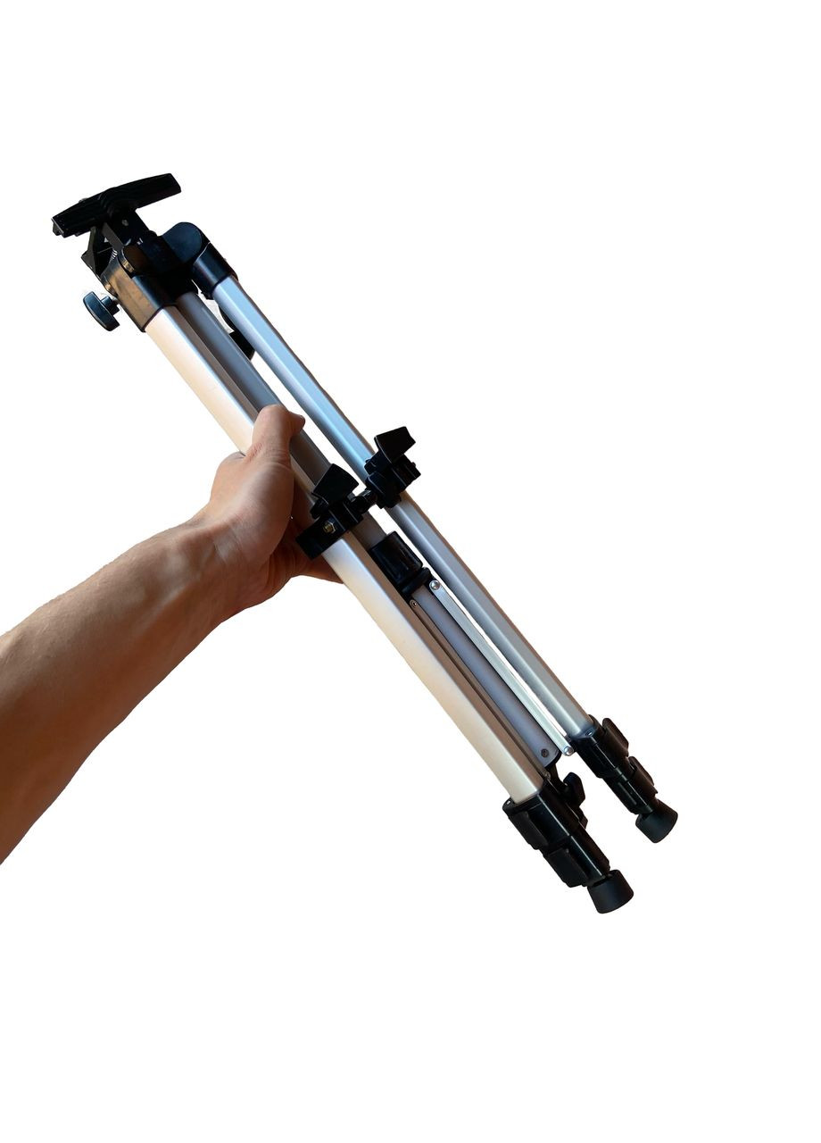 Мольберт для рисования треножника, серый 160 см, металлический, напольный и настольный, детский и для взрослых, художественный D.K. Art & Craft (361859175)