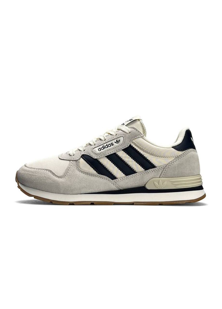 Бежевые летние кроссовки мужские adidas No Brand Treziod 2.0 Beige Black