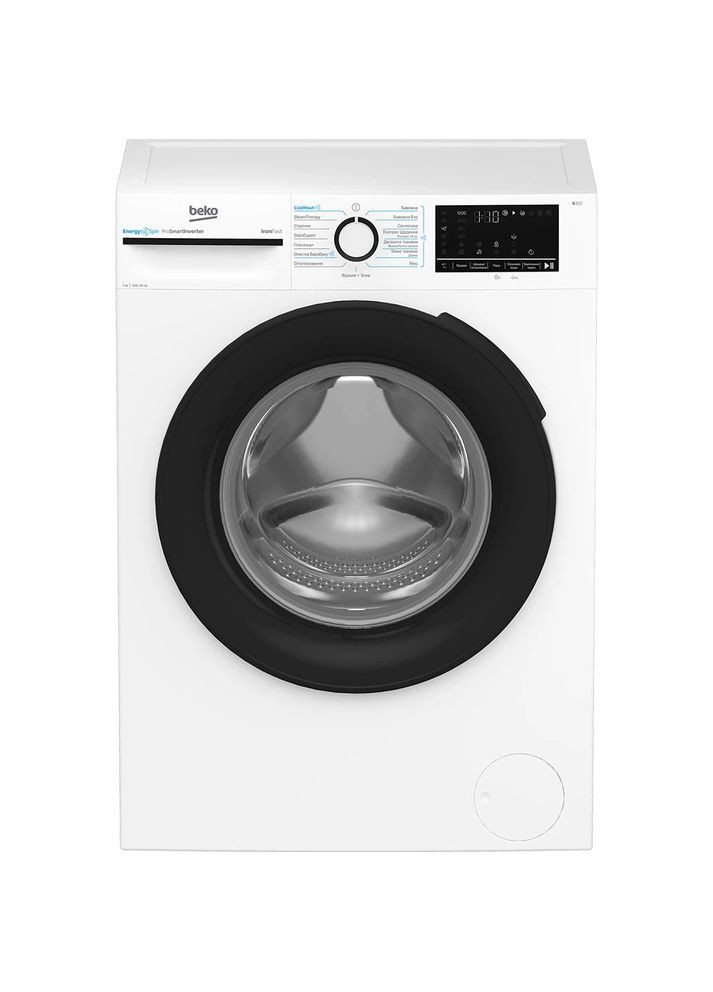 Пральна машина BM3WFSU47235WB (7 кг, інвертор, пар, чорн.люк) BEKO (364874043)
