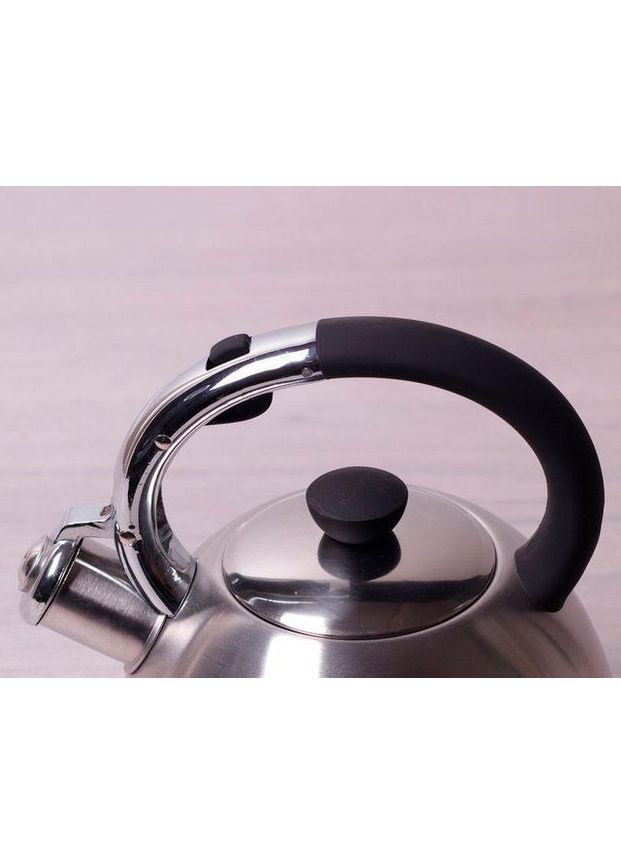 Чайник ( Польша, тяжелый) 2.0 л из нержавеющей стали со свистком 0694BN Kamille (351584812)