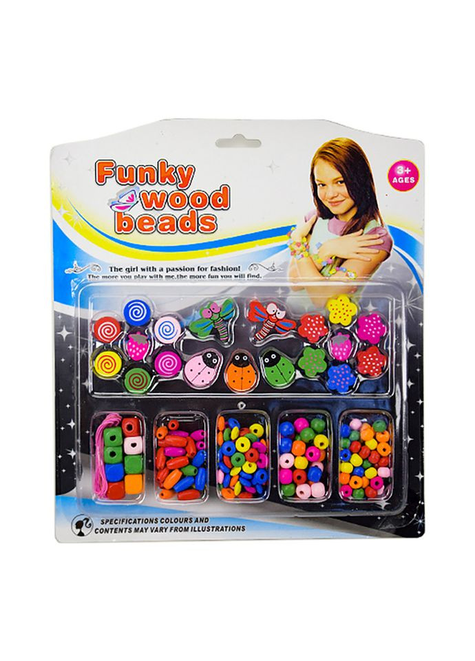 Набір бісеру TX1134A, дерев'яні намистини, гумка TX1134A A-Toys (305232113)