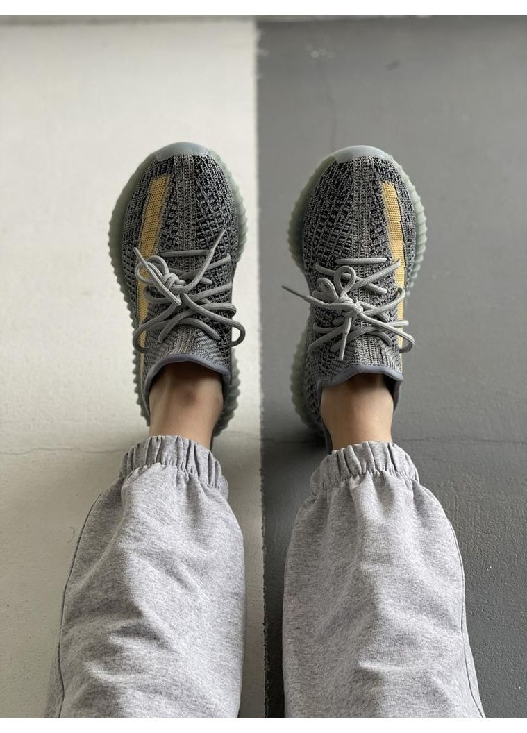 Синие летние кроссовки adidas yeezy boost 350 v2 ash blue адидас изи буст No Brand