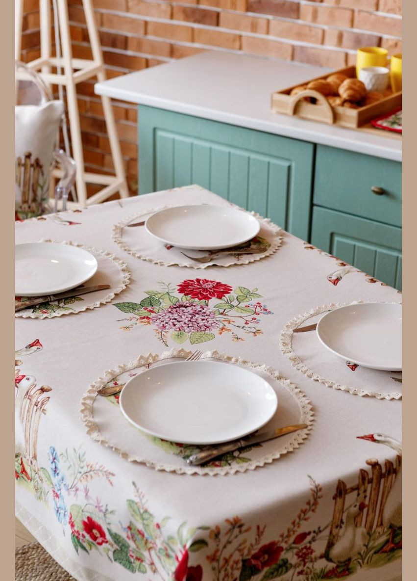 Гобеленовая скатерть на стол Гуси Прованс (326807427)