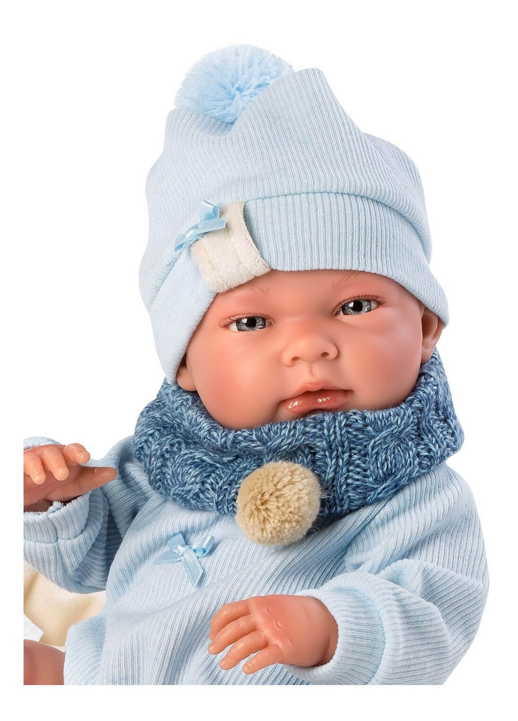 Велика Вінілова Лялька Немовля Новонароджений Хлопчик Пупс 40 см для рольових ігор реалістична іграшка Llorens (370603481)