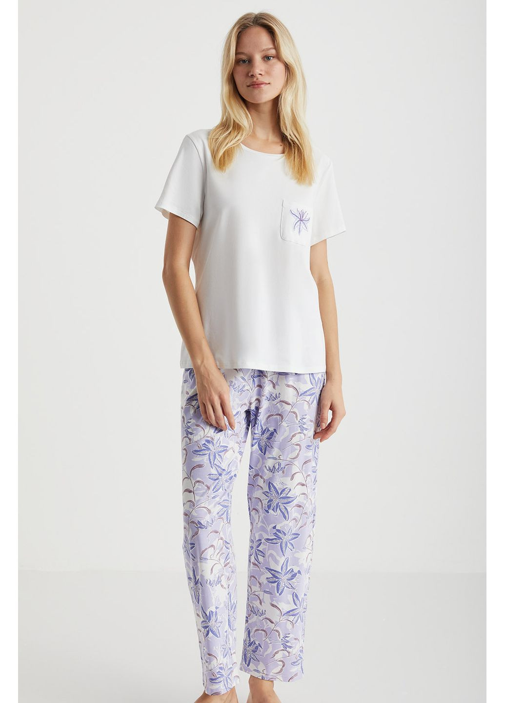 Сиреневая пижама набор лилия, цвет сиреневый, размер l Kom Лілія