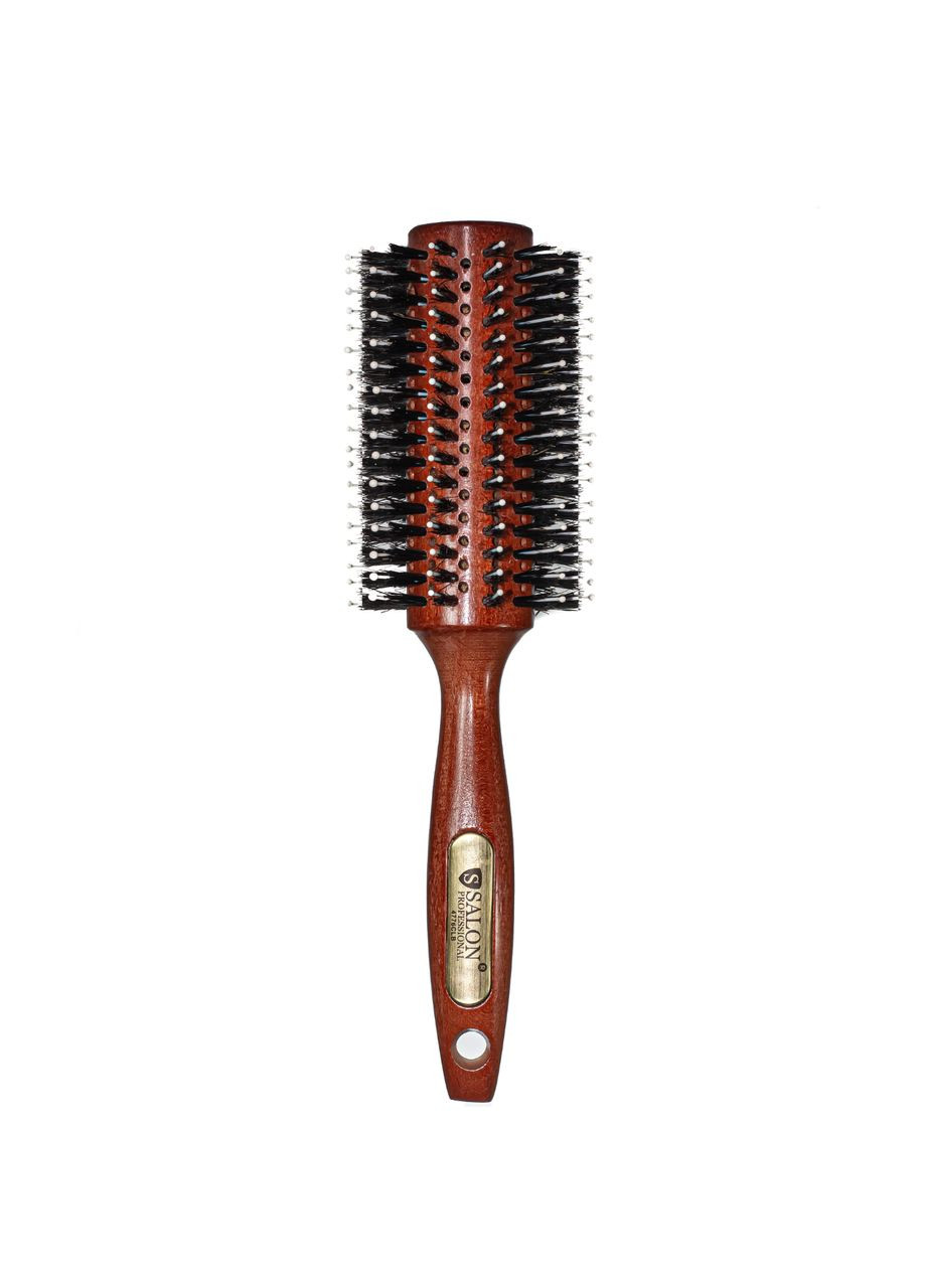 Щітка-брашинг для волосся дерев'яна кругла 4776 CLB Salon Professional (336961328)