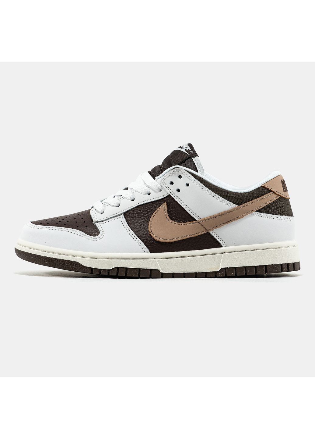 Кроссовки мужские и женские Nike SB Dunk Low Grey Brown Beige | Найк СБ Данк низкие коричневые No Brand коричневые демисезоны (366342715)