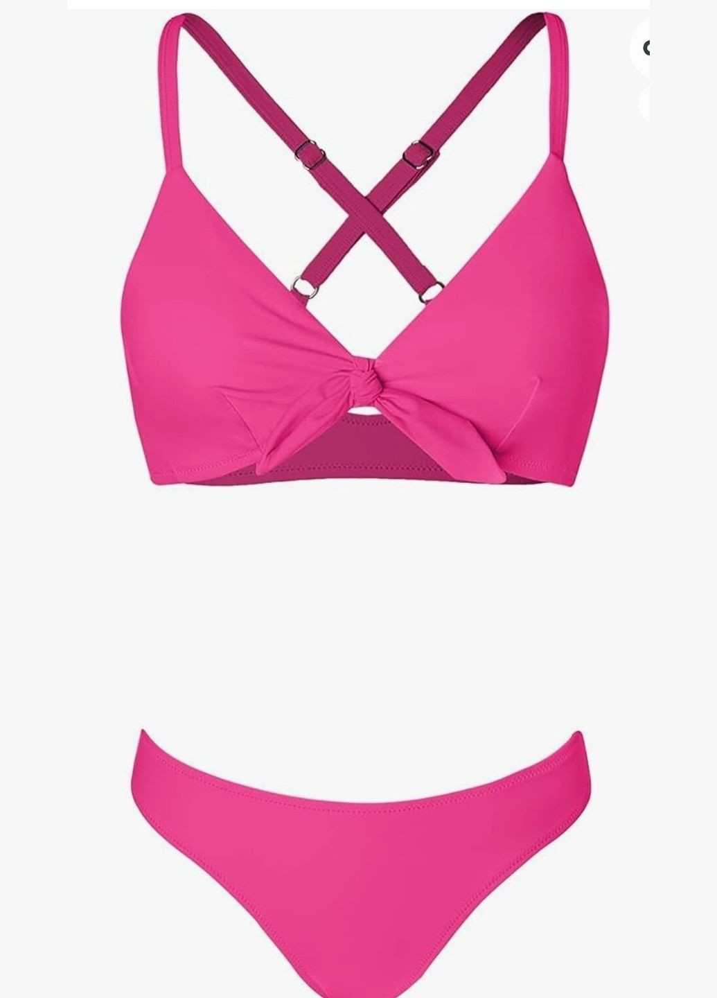 Фуксиновий (колору Фукія) літній купальник CUPSHE