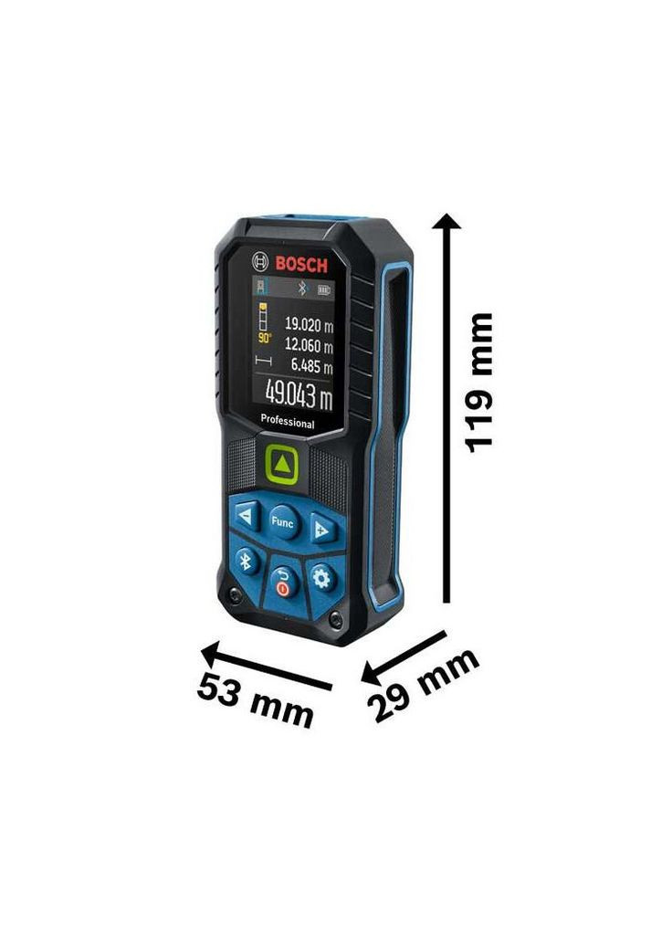 Лазерный дальномер GLM 50-27 CG (AA 1.5V, 50 м, зеленый) с функцией Bluetooth (25255) Bosch (327092464)
