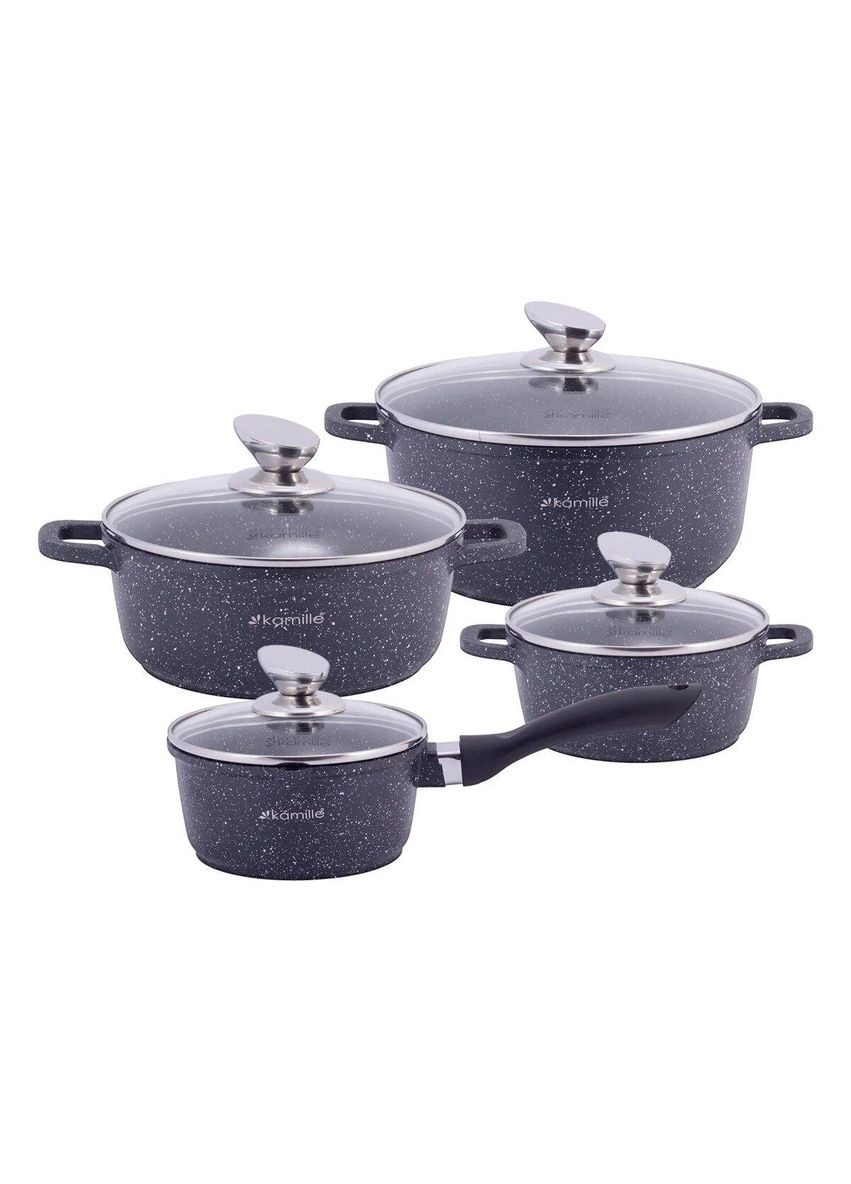Набір кухонного диво-посуду з гранітним покриттям для всіх типів плит Excellent 9 предметів Kamille (303211704)