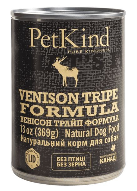 Влажный корм Venison Tripe Formula для собак всех пород с говядиной, олениной и рубцом 369 г (0882978005603) PetKind (359368733)