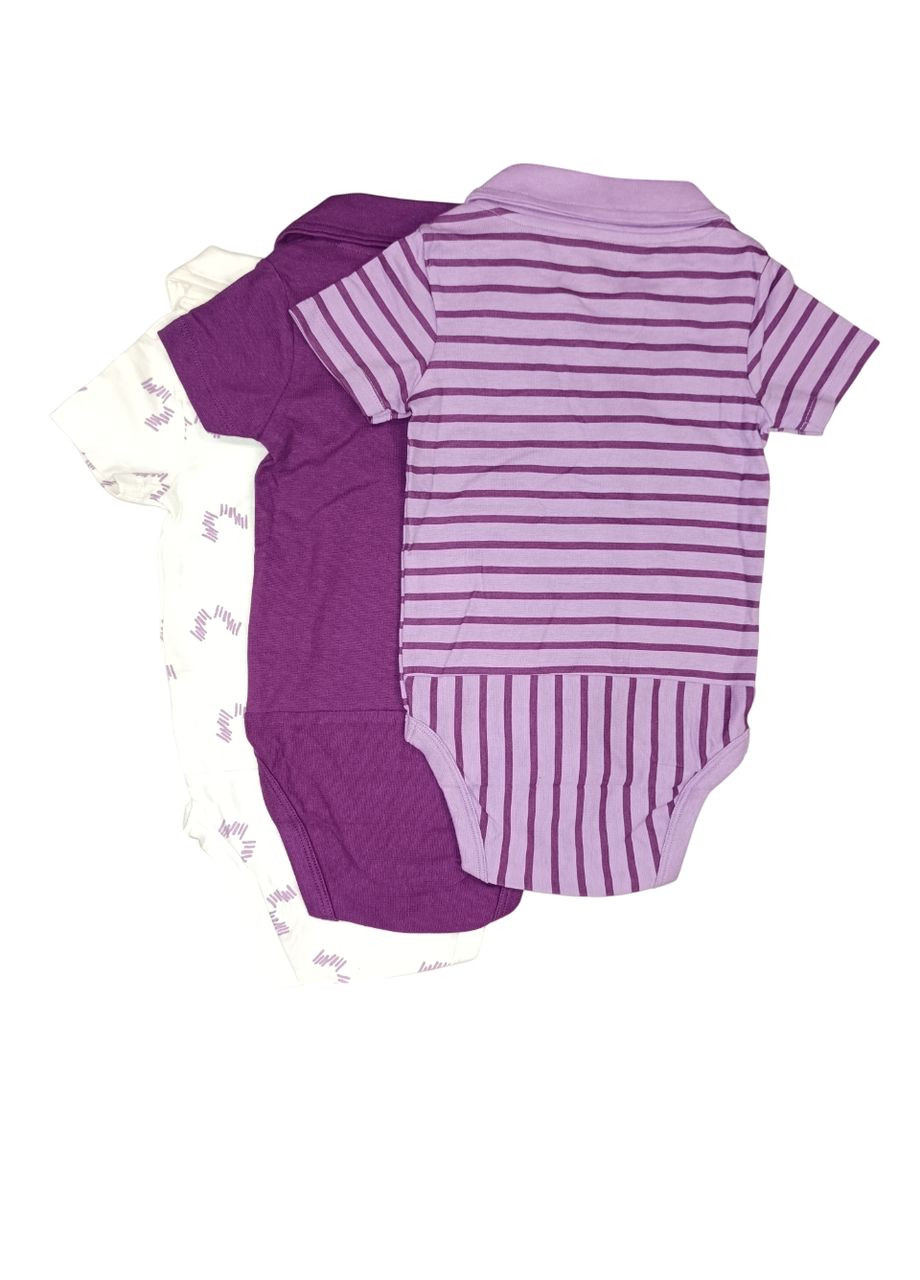 Набор детских боди-поло на короткий рукав для мальчика 12-18 и 18-24 месяца (3 единицы) Hanes (325879918)