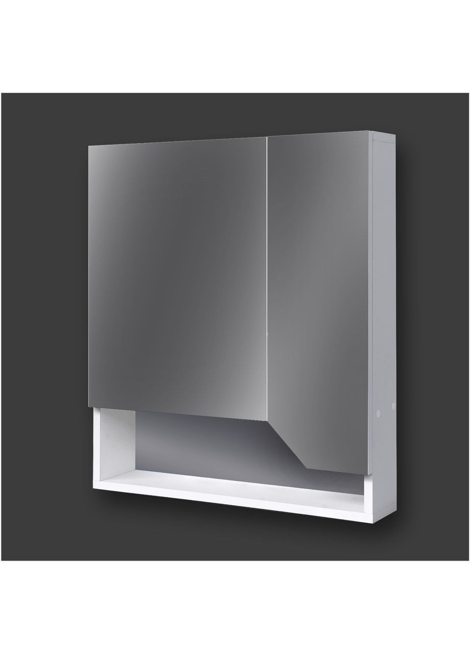 Зеркальный шкаф для ванной с фигурным фасадом G-01 55см. Seria A (372113626)