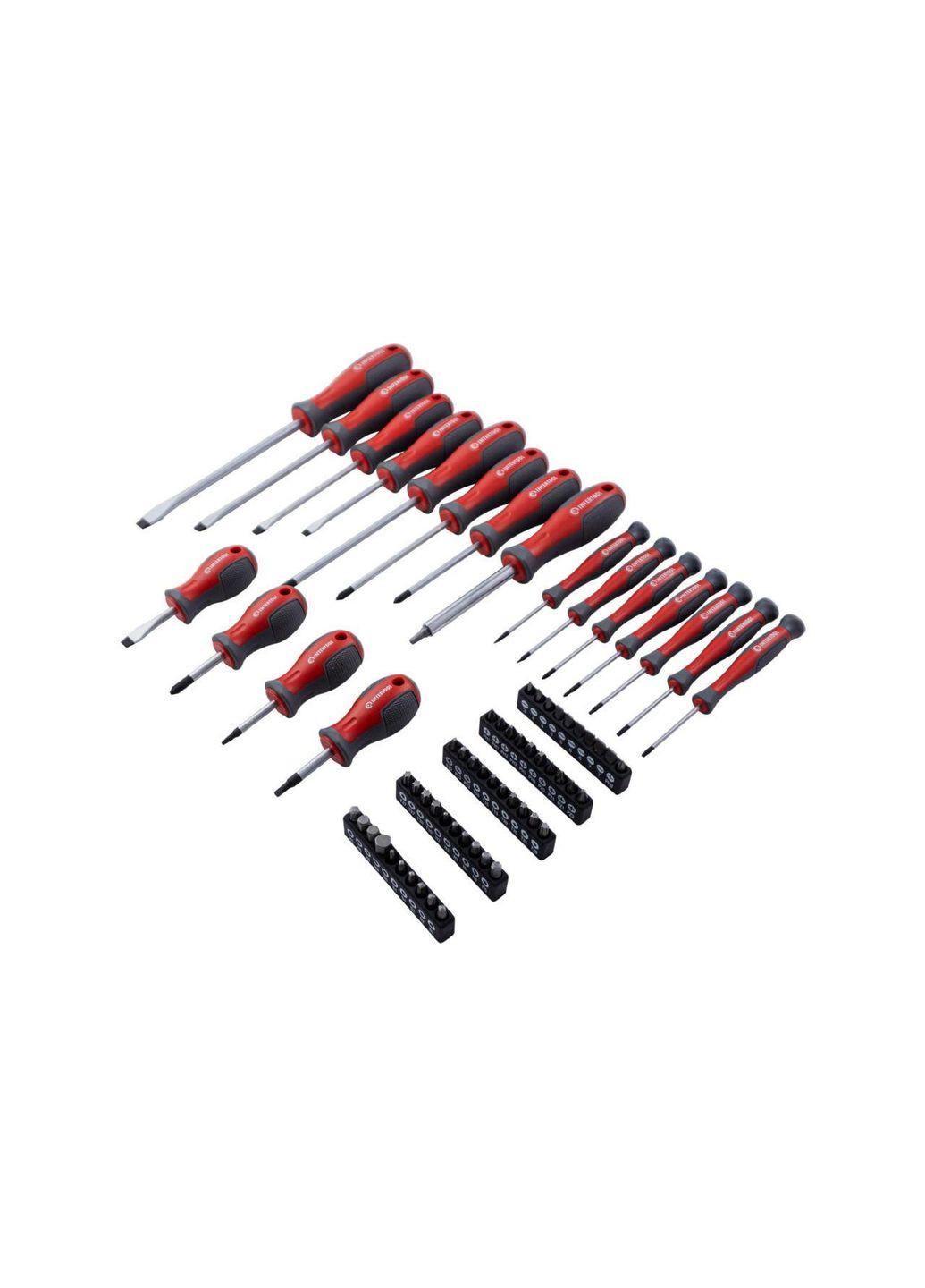 Набор отверток с битами Cr-V 70 ед. для монтажа и демонтажа резьбовых соединений Intertool (368678280)