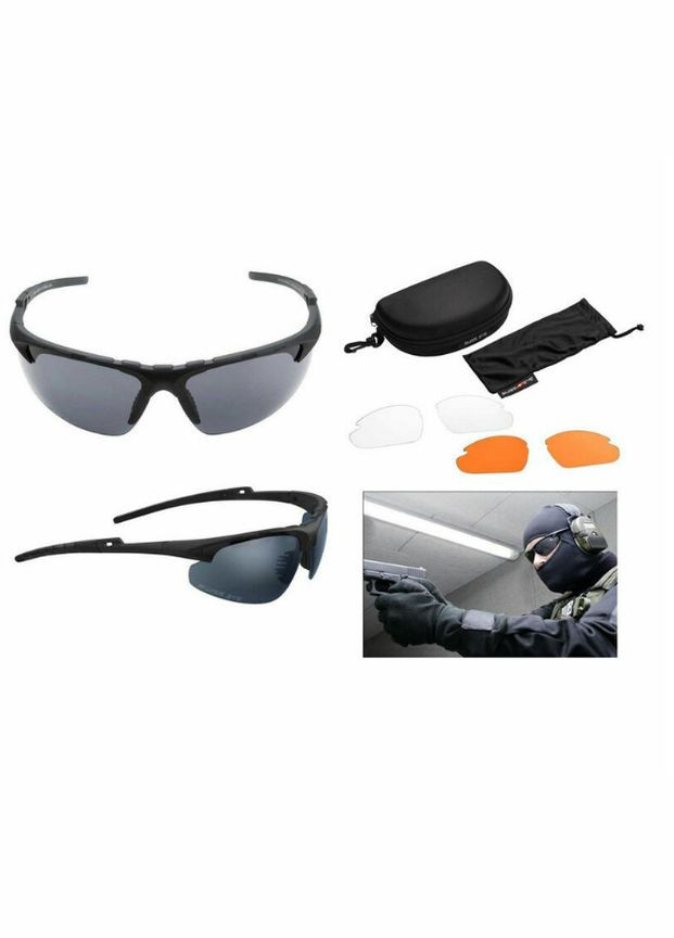 Очки тактические Баллистические Защита глаза TACT. BRILLE APACHE SCHWARZ (15624202) Mil-Tec (292132445)