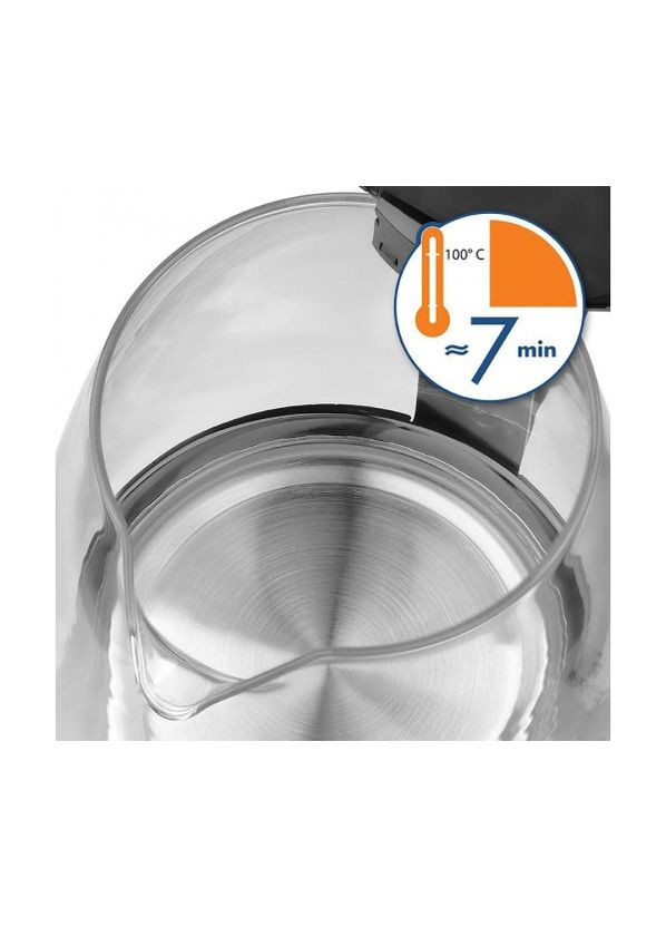 Электрический дисковый стеклянный чайник AU 3503 электрический чайник черный Aurora (296925682)