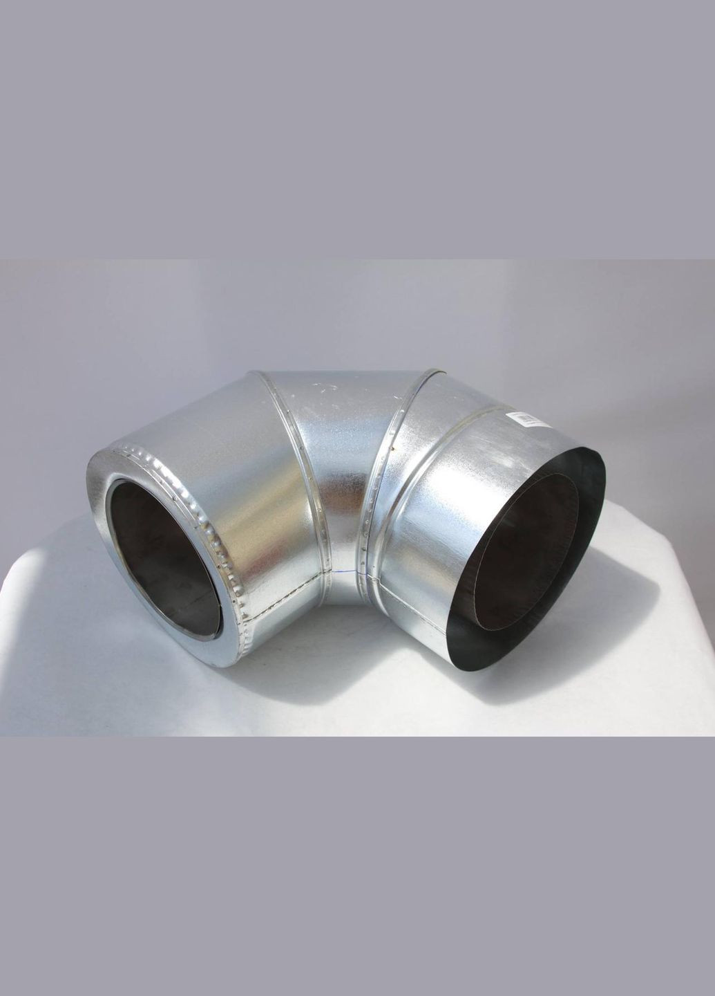 Коліно для димоходу утеплене діаметр 150/220мм нерж/оцинк 90гр 0,5мм (сендвіч) AISI 304 Комінвент (317295409)