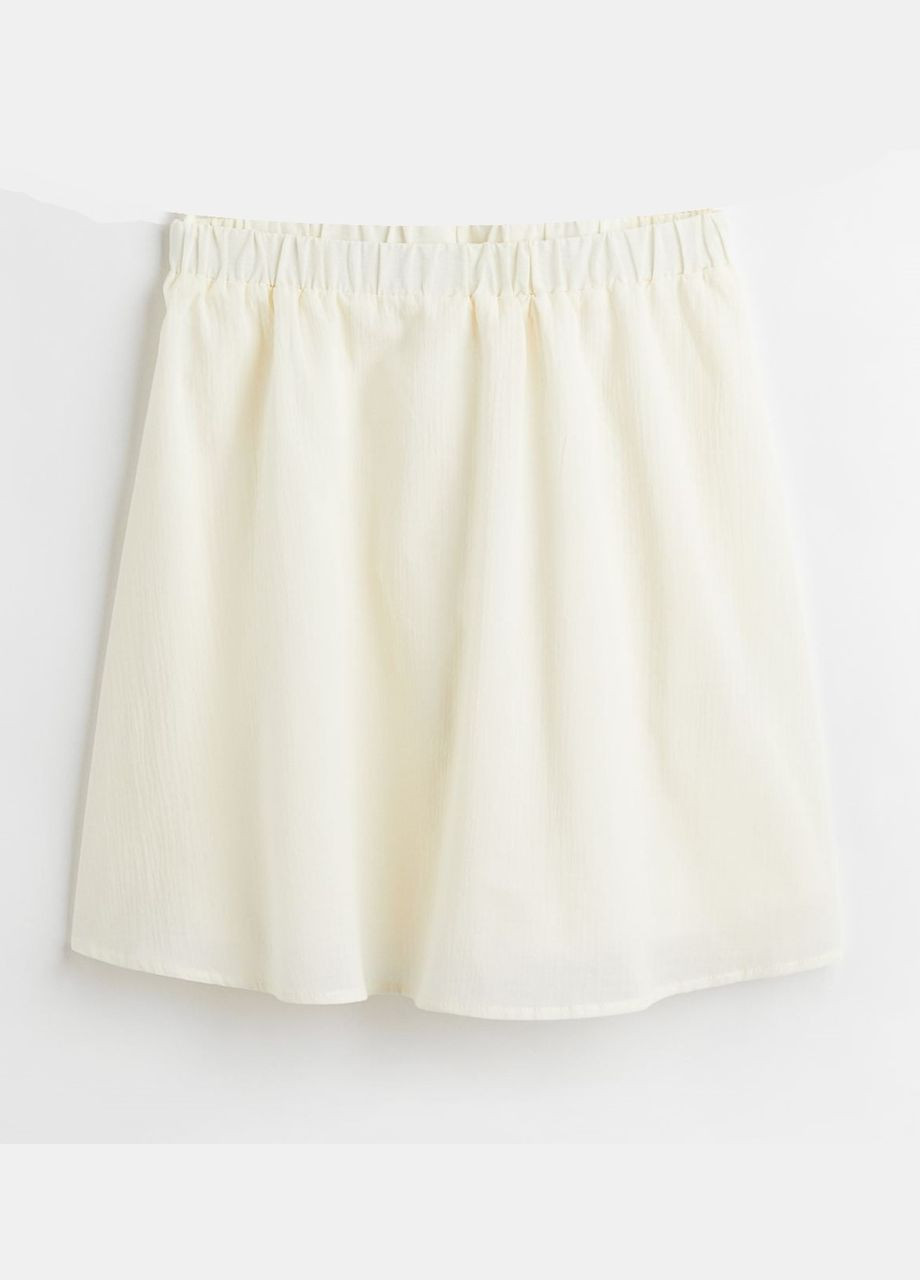 Молочная повседневный однотонная юбка H&M