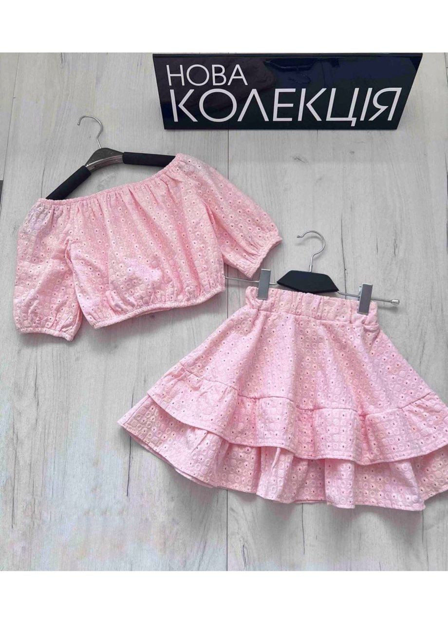 Костюм ТОП+Юбка девственниц. прошва 9832512 Kristina (302434189)