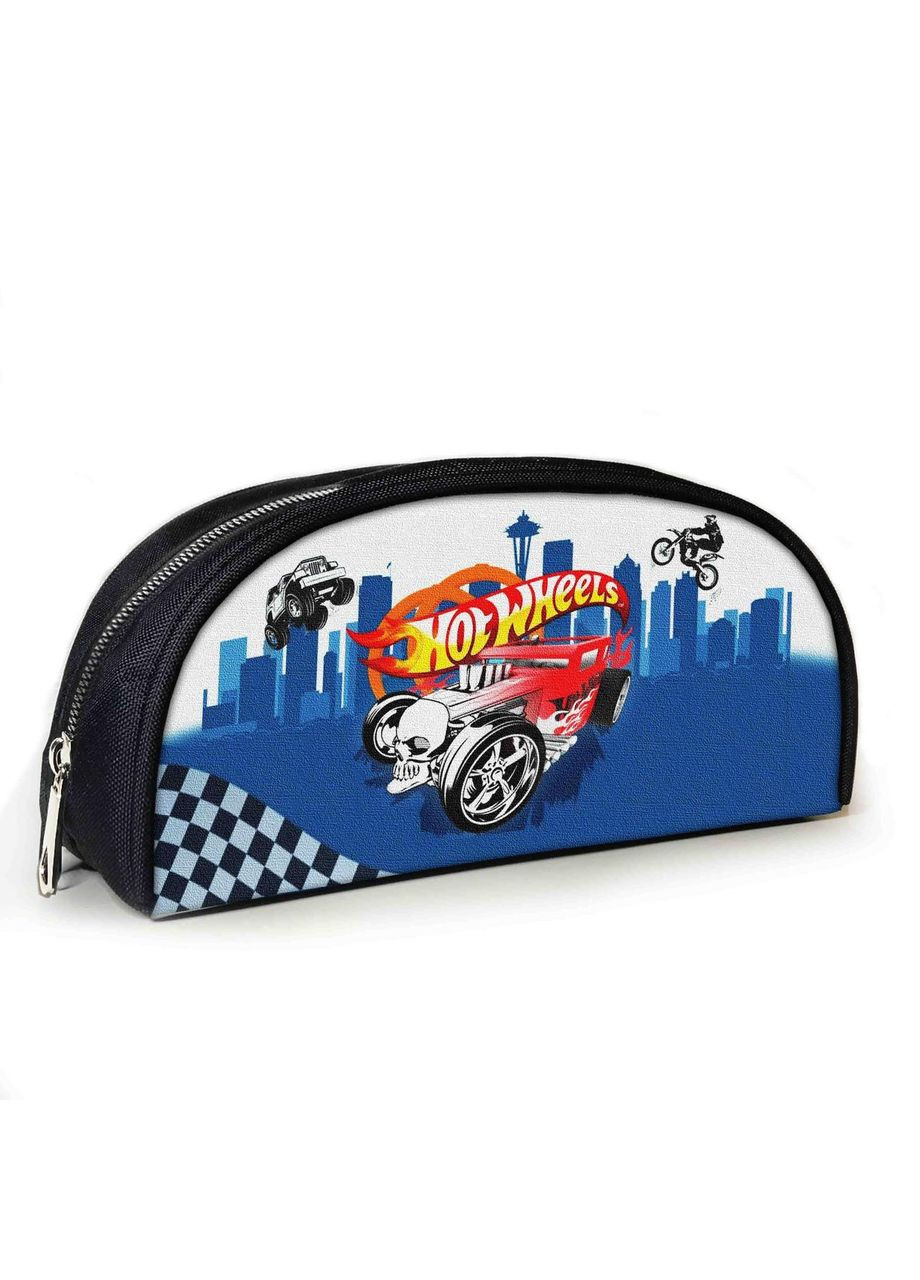 Пенал школьный с принтом Hot Wheels 23х10х8 см детский для мальчика (3964) No Brand (364828283)