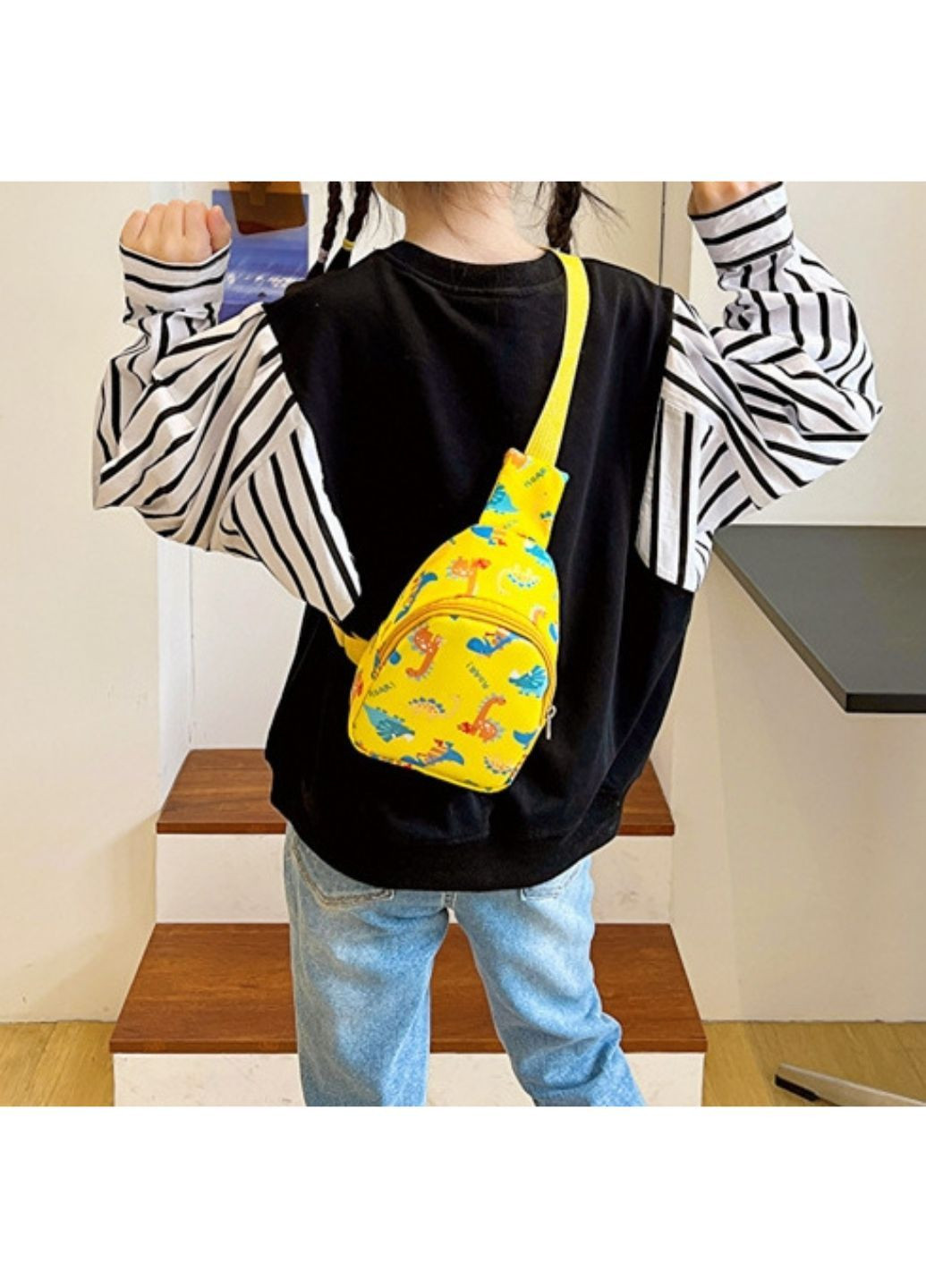 Рюкзак через плечо детский Желтый (СР1-19-4) No Brand (347640965)