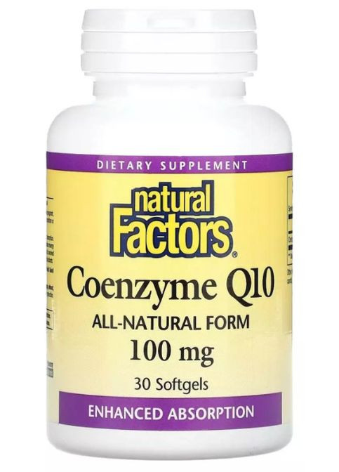 Coenzyme Q10 100 mg 30 Softgels Natural Factors (300109304)