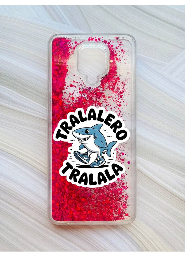 Чохол з плаваючими рожевими блискітками на Xiaomi Redmi Note 9 Pro/9 Pro Max/9S Акула Тралалеро Тралала (принт 416) Creative (361112611)