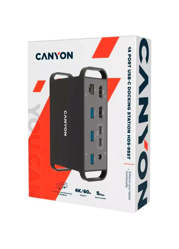 Док-станция HDS-95ST USB-C 14-в-1 Black (CNS-HDS95ST) Canyon (324021460)