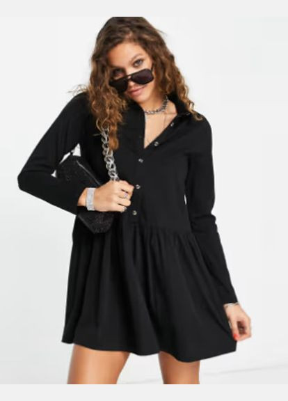 Чорна кежуал сукня сукня-сорочка Asos однотонна