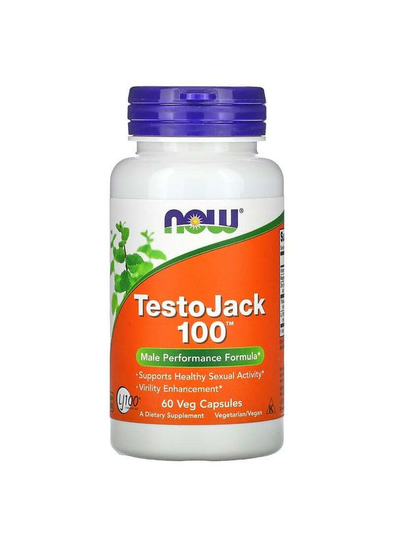 Репродуктивное здоровье мужчин, TestoJack 100, 60 вегетарианских капсул Now Foods (351384468)