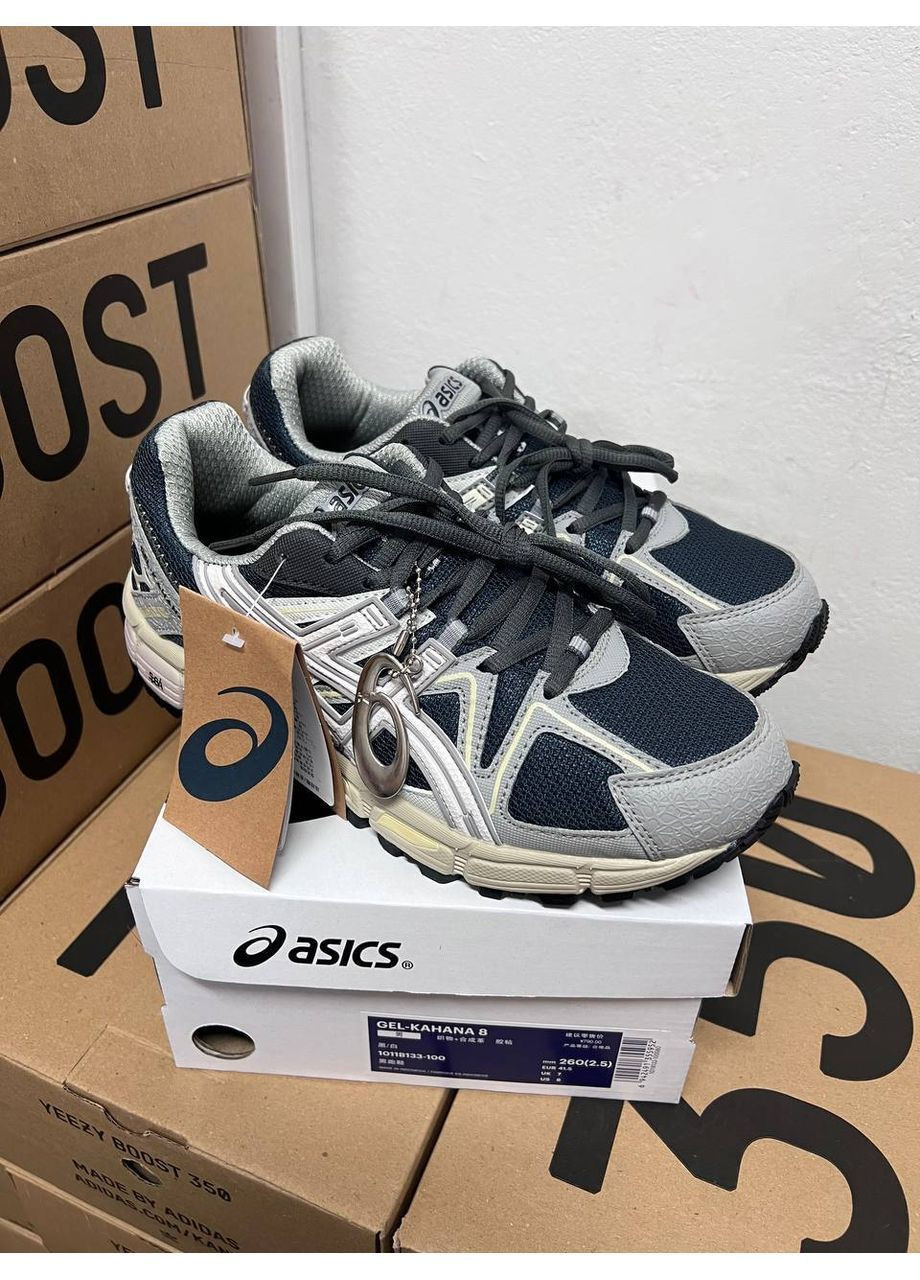 Серые всесезонные кроссовки женские gel-kahana 8 blue grey Asics