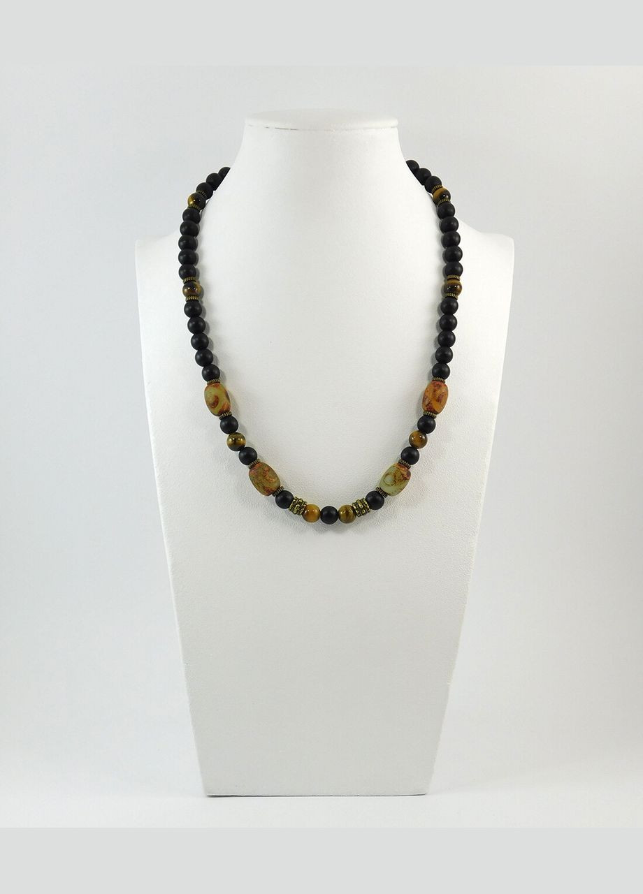 Ожерелье "Амулет Тора" Агат, Шунгит имитация, Тигровый глаз Fursa fashion (322314958)