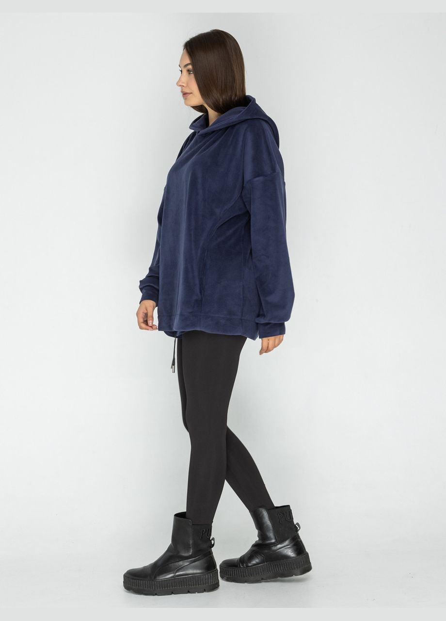 Худи женское с карманами и капюшоном плюш на меху (пудровый) GorLin (306812710)