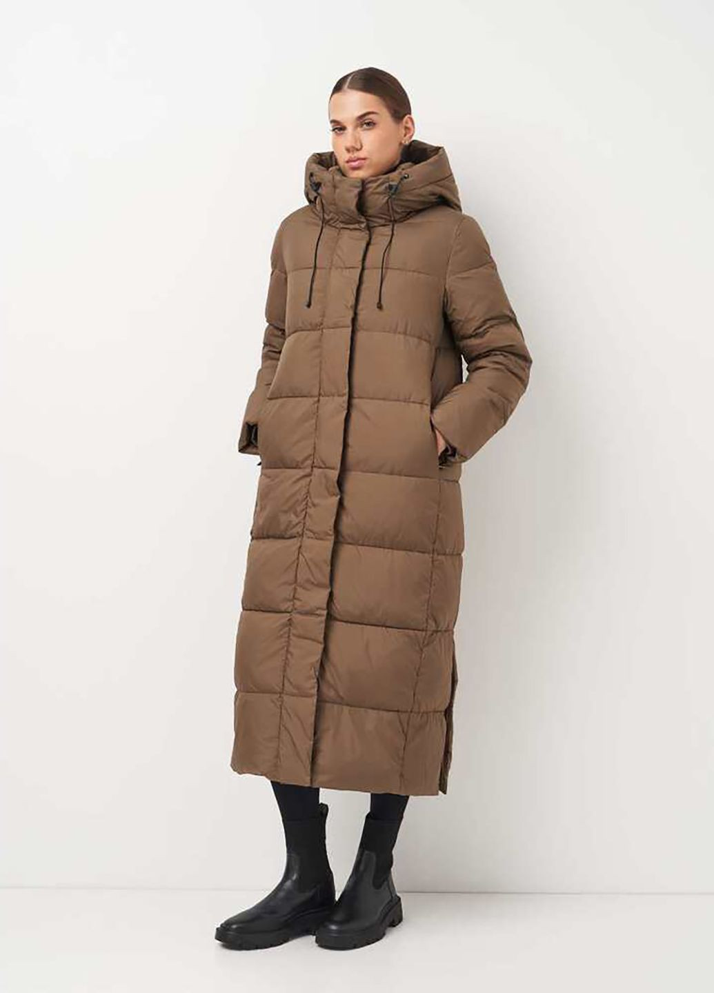 Коричневое зимнее Пальто Lusskiri