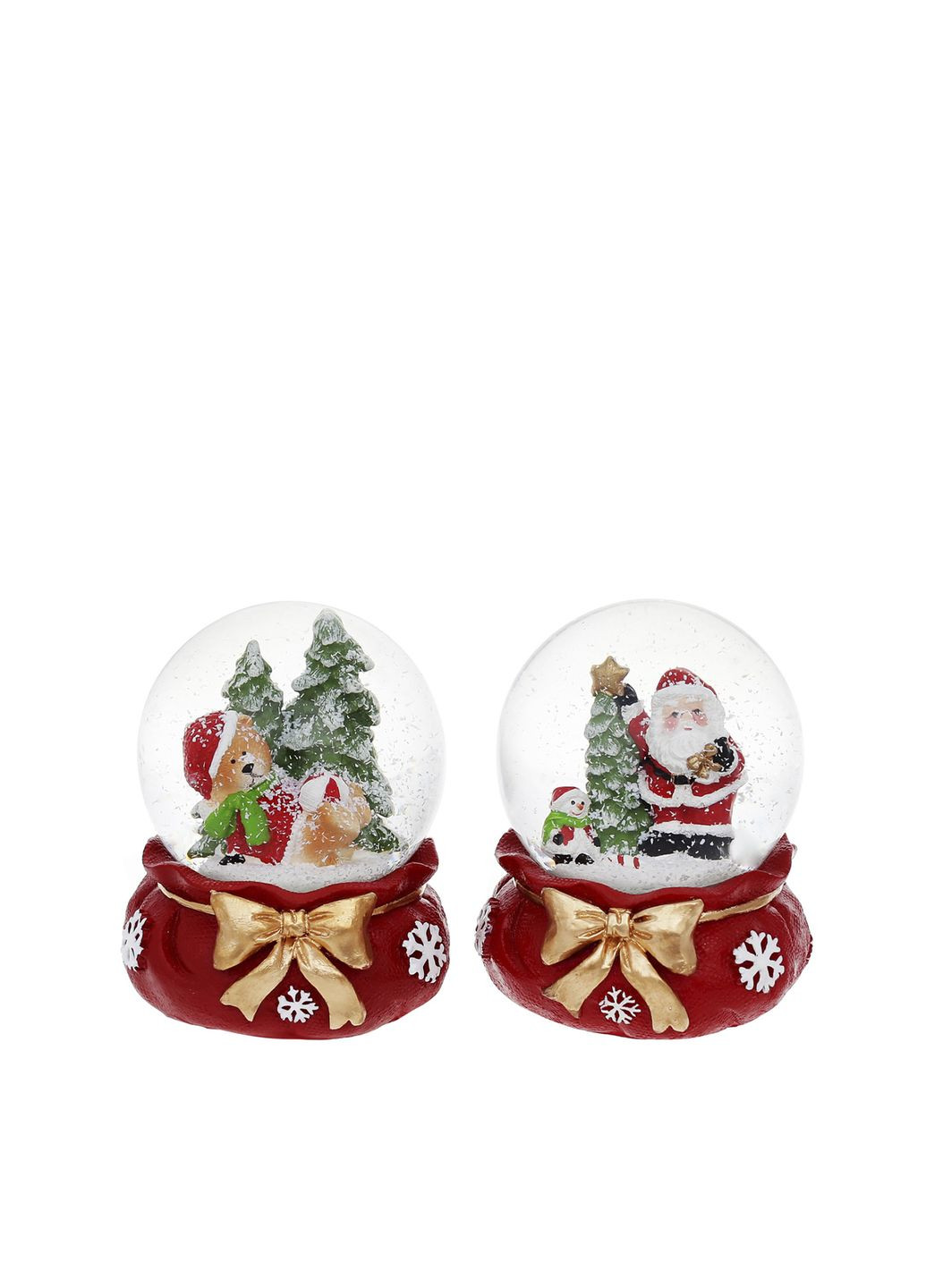 Декоративный водяной шар с фигуркой Санта или Мишка цвет разноцветный ЦБ-00263106 BonaDi (305696539)