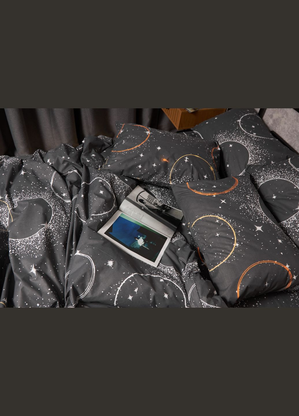 Комплект постільної білизни Бязь Gold Люкс «» полуторний євро 160х220 наволочки 4х70х70 (MS-820005659) Moon&Star Cosmic Glow (302973796)