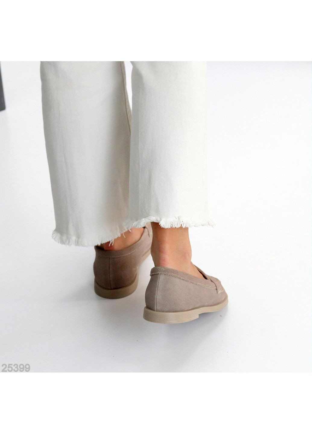 Женские лоферы женские efira из натуральной замши, темный беж. | светло-коричневые (361243424)