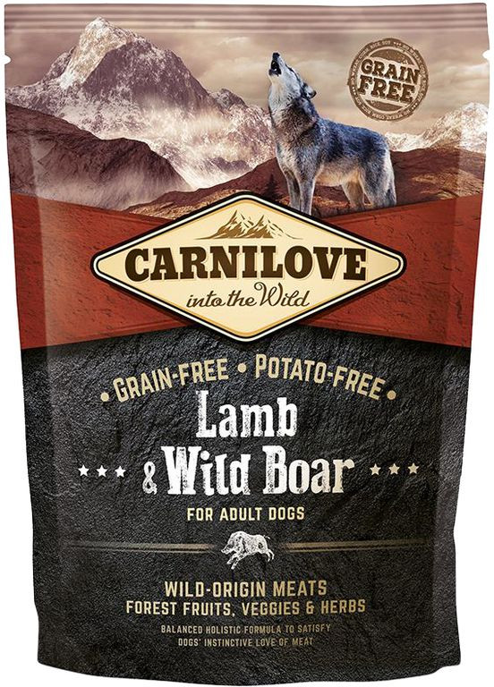 Сухий корм з ягням та кабаном Lamb Wild Boar Карнілов для собак всіх порід 1.5 кг (8595602508983) Carnilove (362700792)