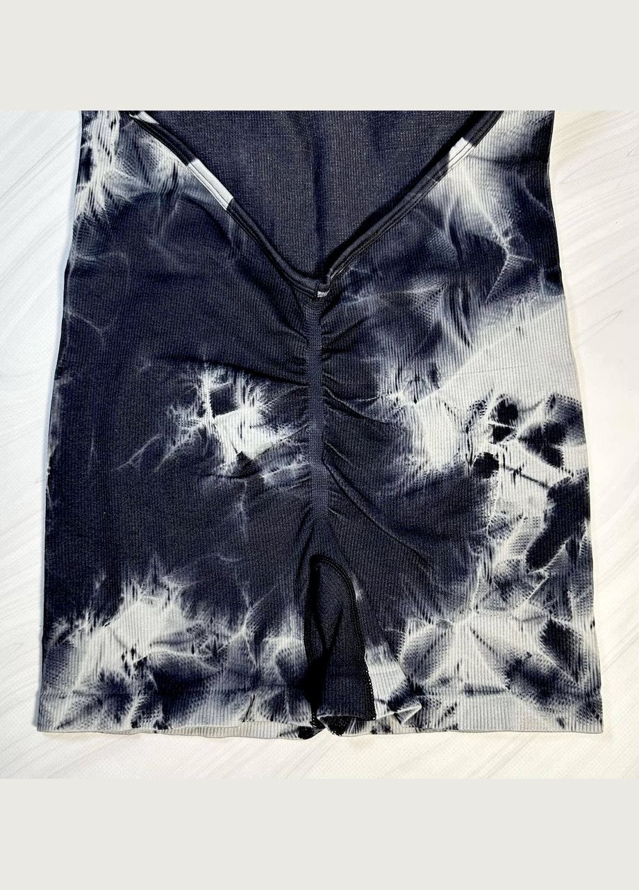 Женский спортивный комбинезон для фитнеса и зала No Brand чёрно-белого