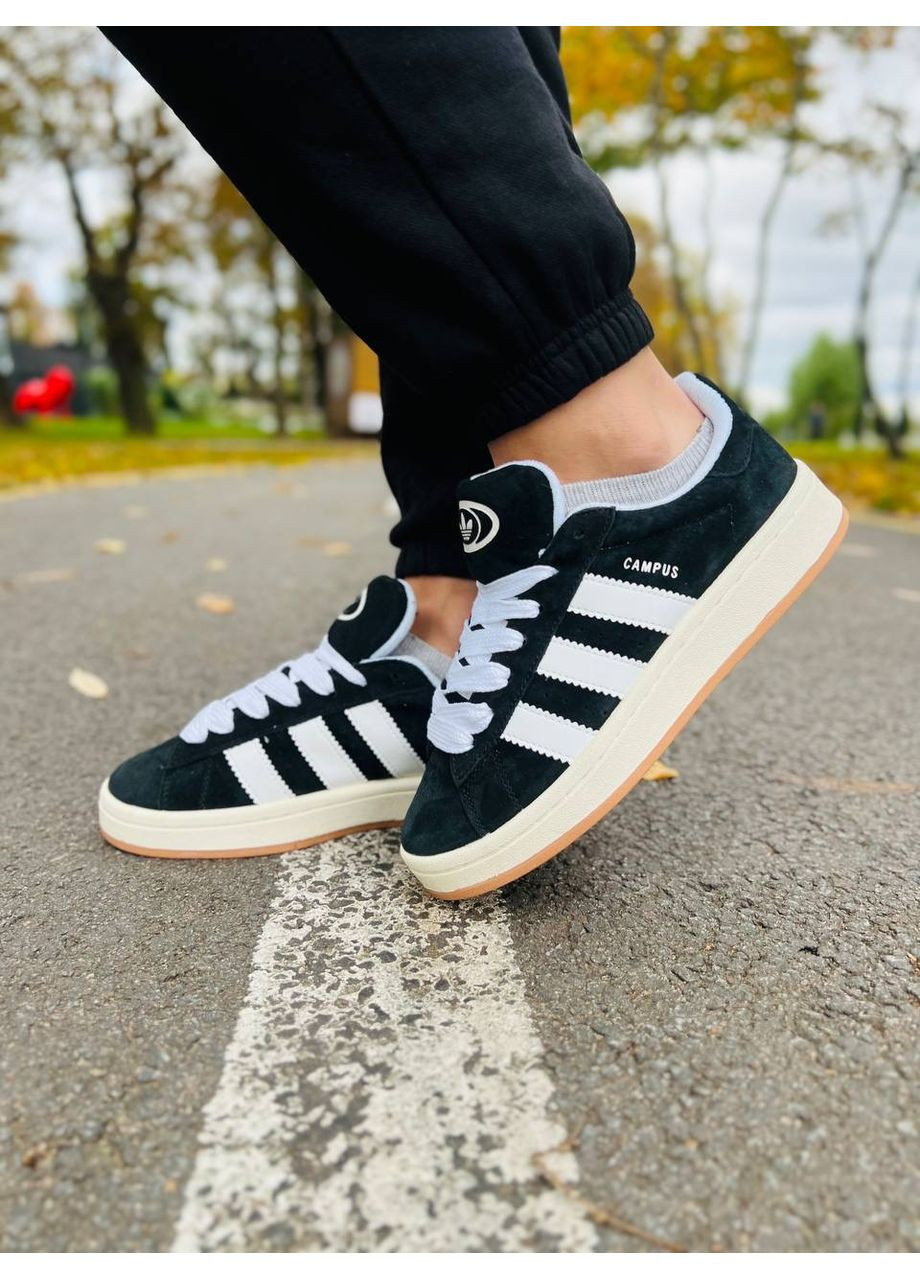 Чорні Осінні кросівки чоловічі adidas campus 00s core black адідас кампус No Brand