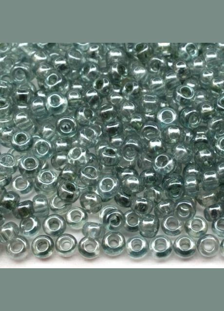 Бисер чешский Preciosa 48055, прозрачный глянцевый, серо-зеленый (10 г) No Brand (340485634)