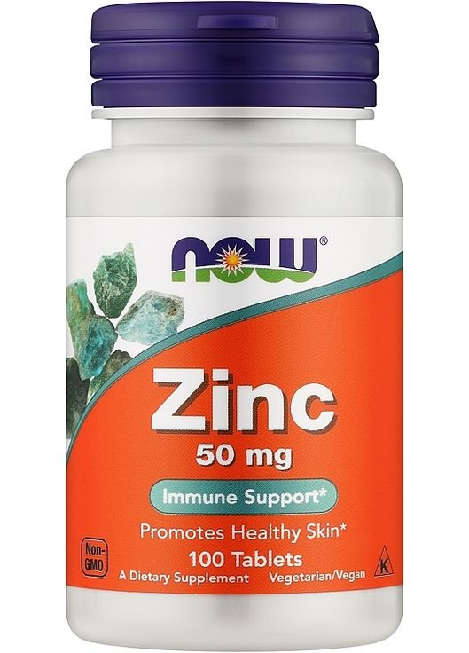 Таблетки "Цинк" Zinc 50mg 100шт (788923-31372694) Now Foods (368635878)