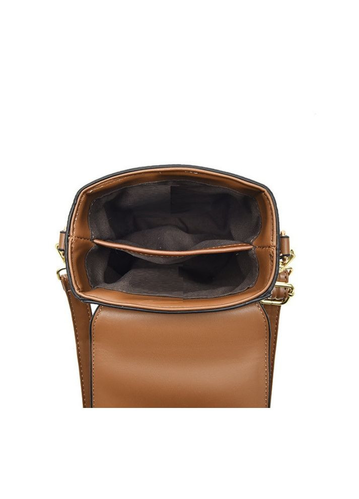 Жіноча сумочка барило на плече міні із замочком темна з темно-коричневим (sku_1330) No Brand (330576681)