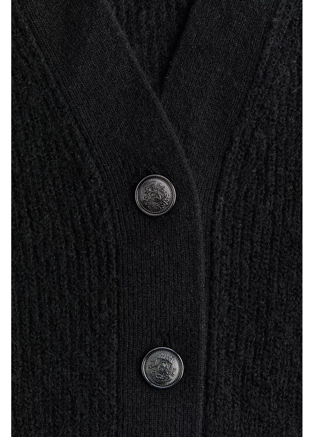 КАРДИГАН У РУБЧИК жіночий чорний XS H&M (369282828)