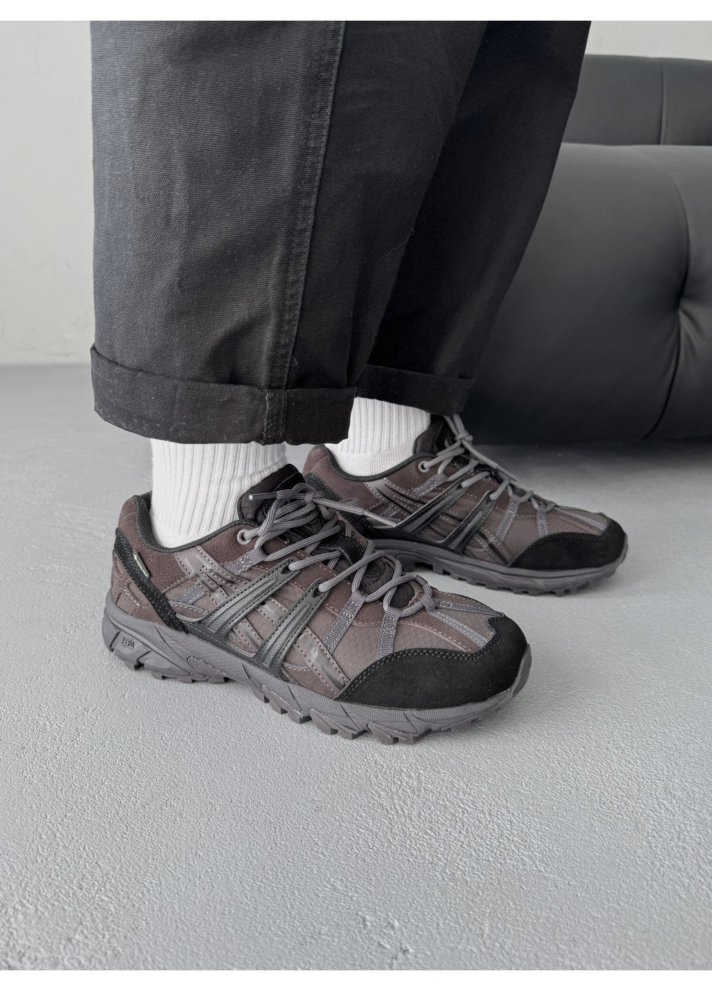 Коричневі Осінні кросівки чоловічі Asics Gel-Sonoma 15-50 Black Brown Gore-Tex | Асікс Гель Сонома 15-61