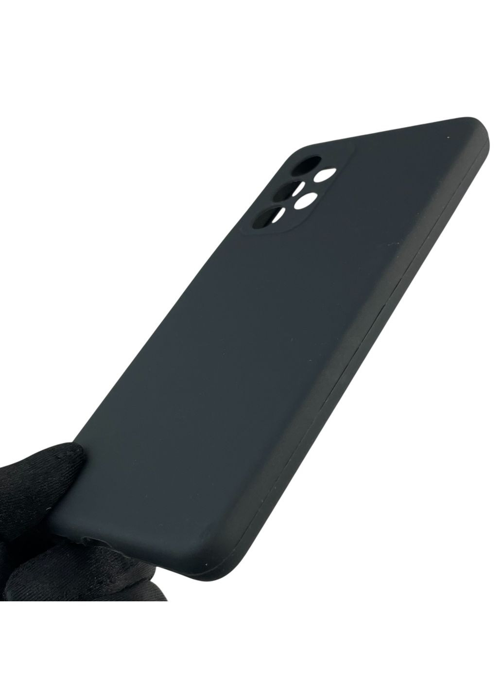 Чехол для Galaxy A53 5G (SM-A536E) силиконовый с микрофиброй нескользящий на самсунг а53 5г черный Samsung (366228866)