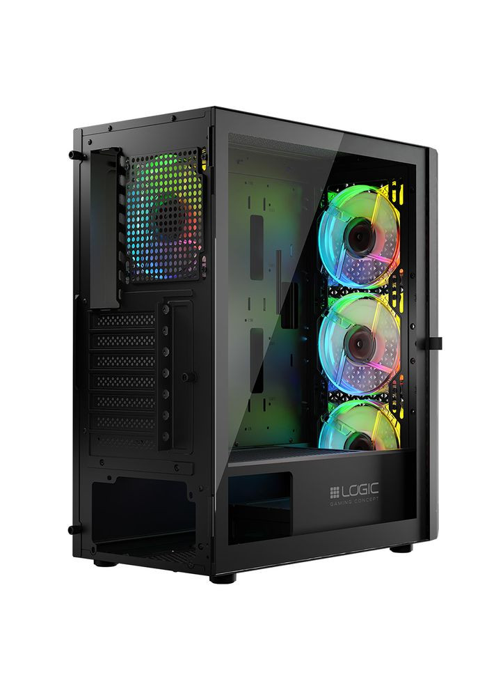 Корпус ARAMIS MESH+GLASS ARGB fans 4x120mm BLACK без БП ATX Logic Concept (314832514)