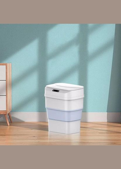 Відро для сміття сенсорне складане з кришкою 8 л сміттєвий кошик силіконовий датчиком для кухні No Brand (348118939)